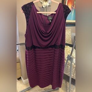 Adrianna Papell Wine Dress 22W